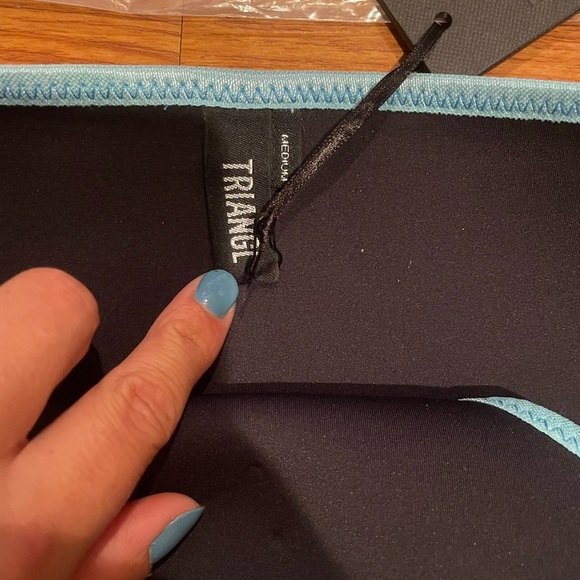 TRIANGL Blue Neoprene Bikini Bottoms | Size XS | NWT - Picture 3 of 4